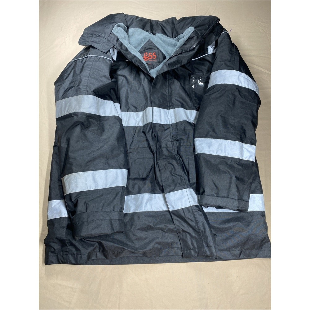 GSS Enhanced Visibility Jacket XL Thermal Ripstop Utility Safety Parka Roadwork
